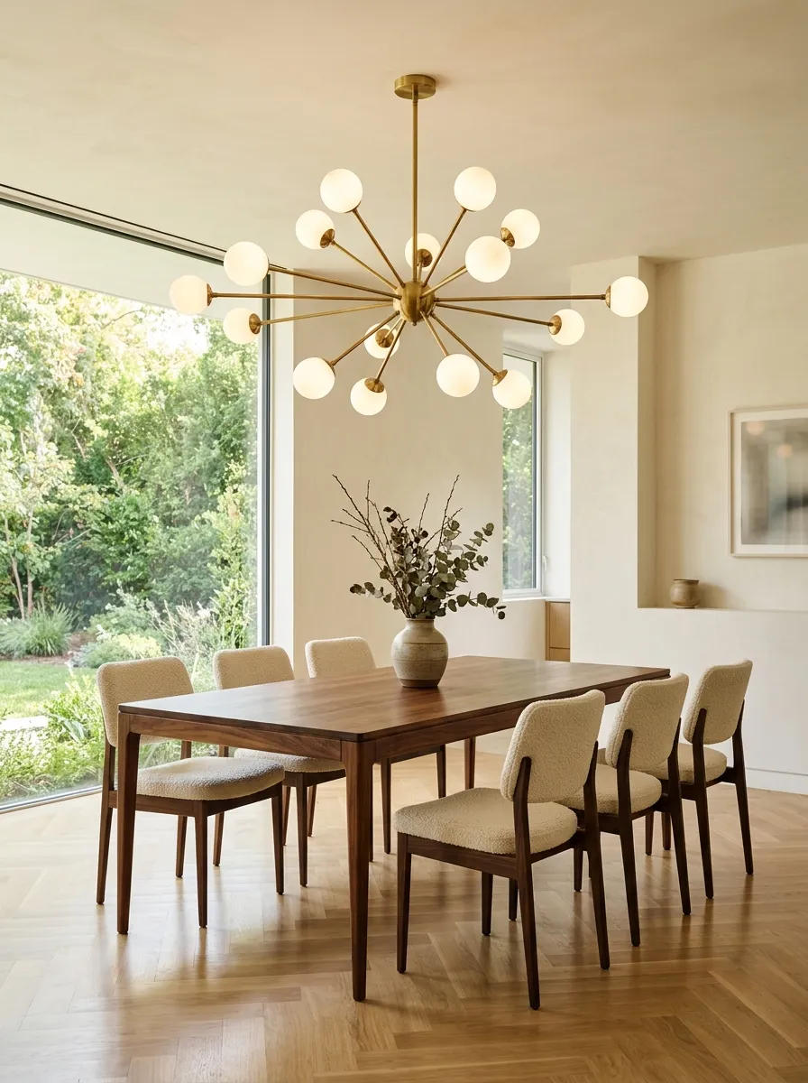 Let the Ceiling Fixture Become the Room's Strongest Shape