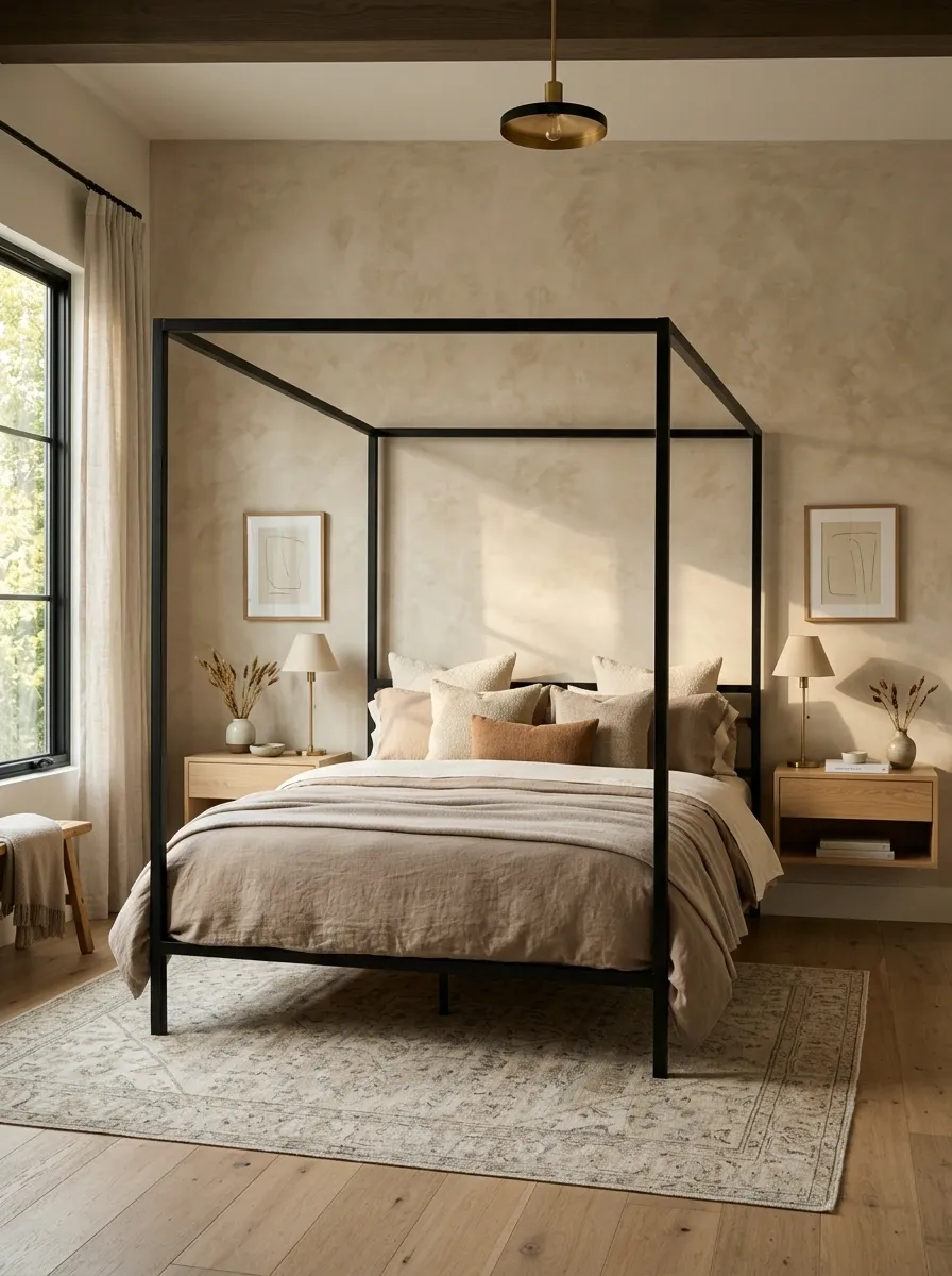 Let the Wall Behind the Bed Do Some of the Decorating