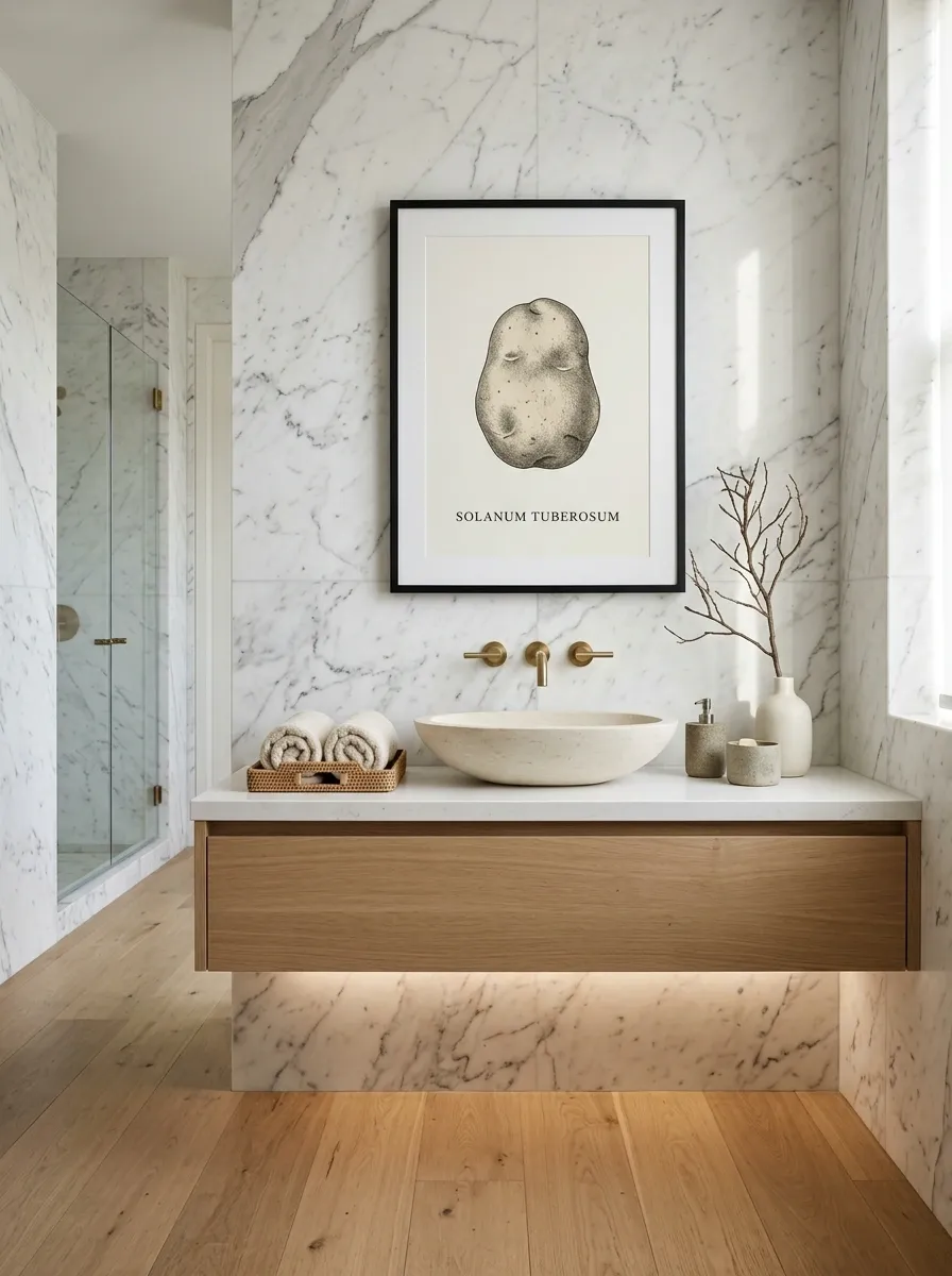 Luxury Marble Bathroom With One Completely Ridiculous Detail