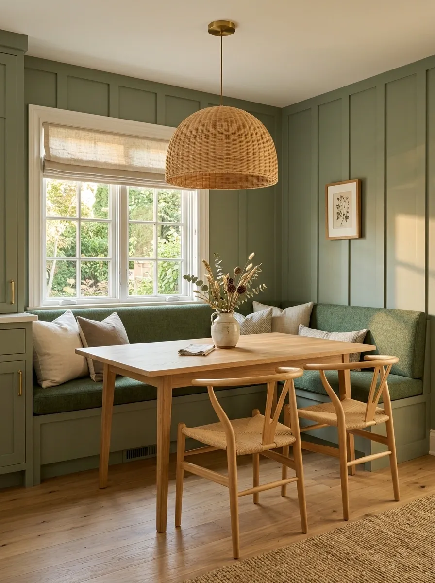 Make a Sage Green Dining Nook Feel Intentional