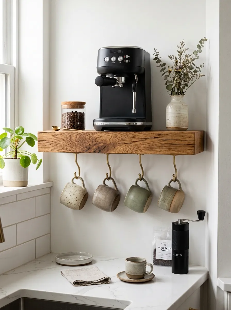 Make a Tiny Apartment Coffee Station on One Shelf