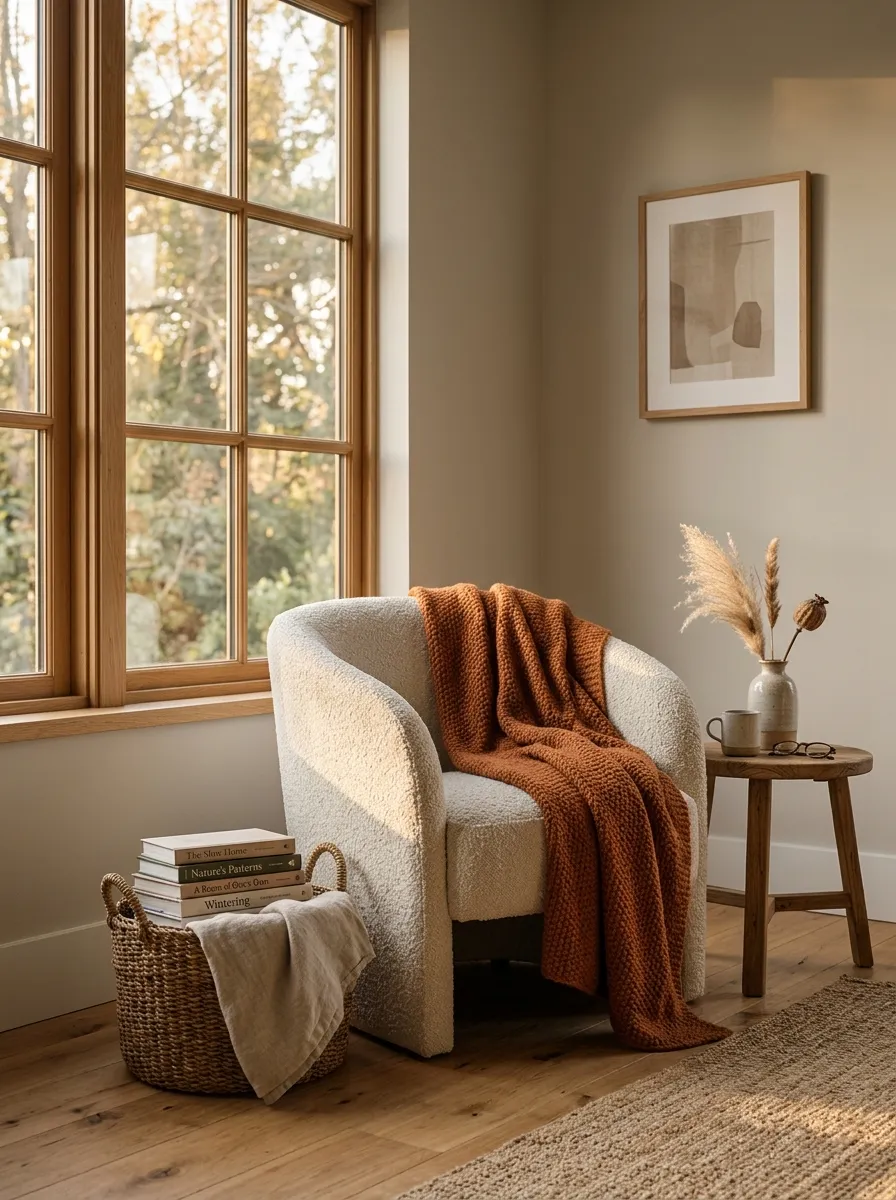 Make a Tiny Reading Corner Feel Warmer With One Layer