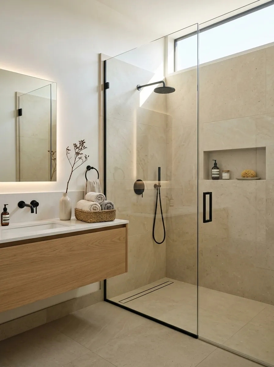 Make the Shower Glass Nearly Disappear