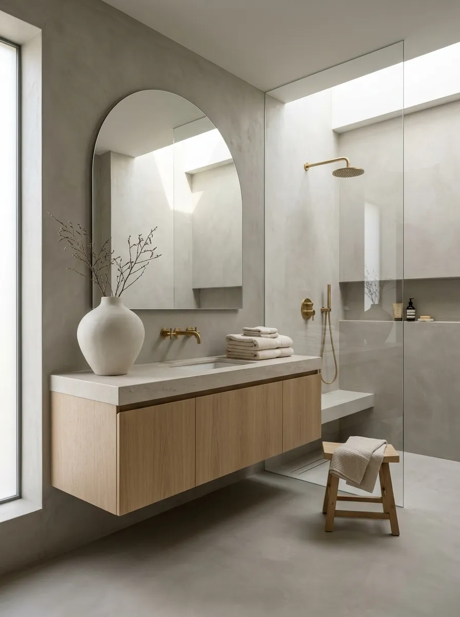 Microcement Creates That Seamless Spa-Like Finish