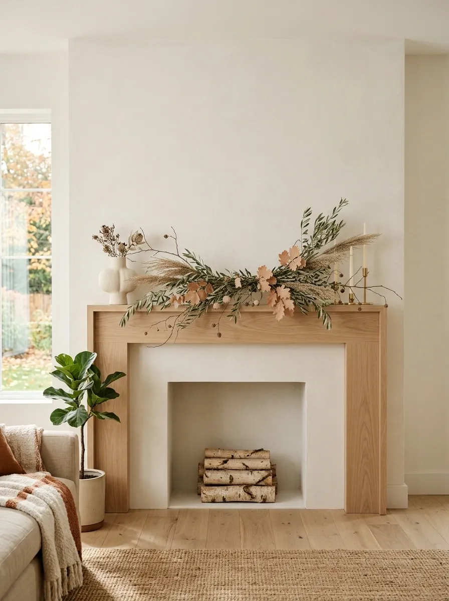 Minimal Mantel With One Strong Garland Sweep