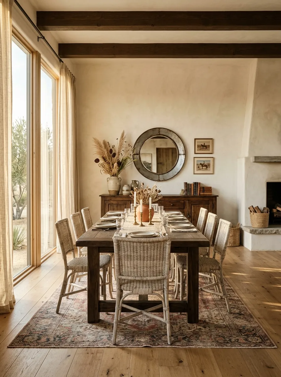 Mix Dark Wood With Sun-Washed Finishes