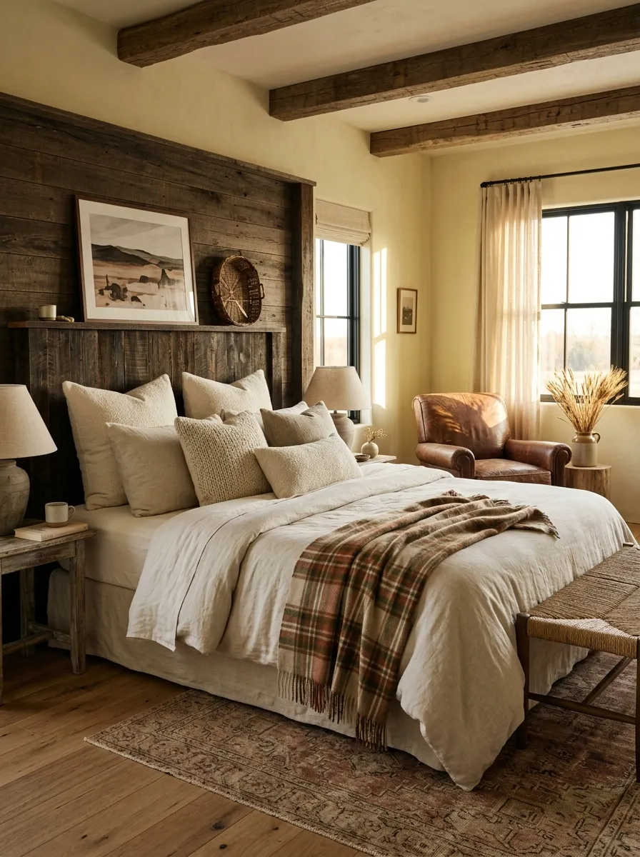 Mix Plaid With Solid Bedding Instead of Going Full Pattern