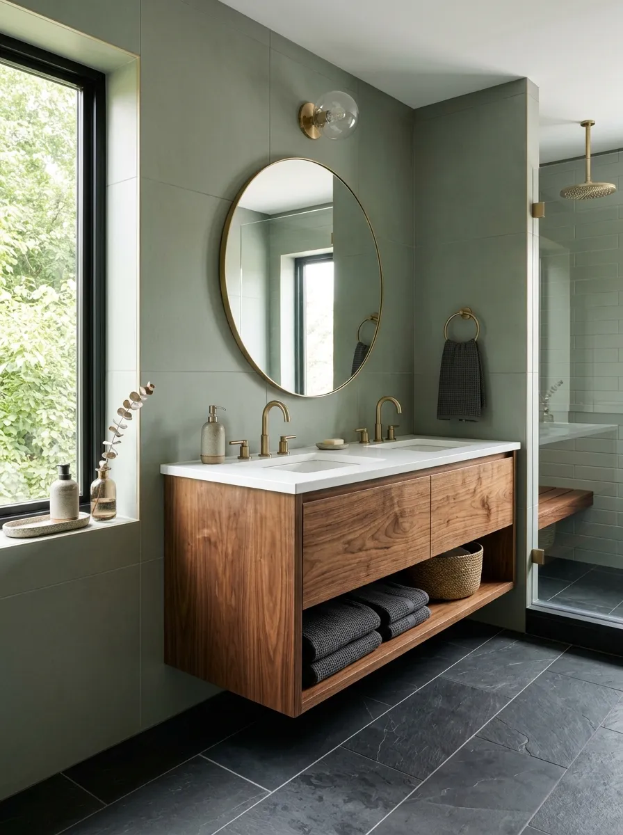 Mix Wood With Matte Tile for Better Texture