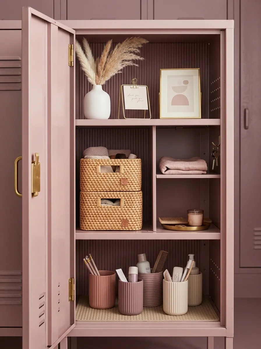 Monochrome Pink Locker