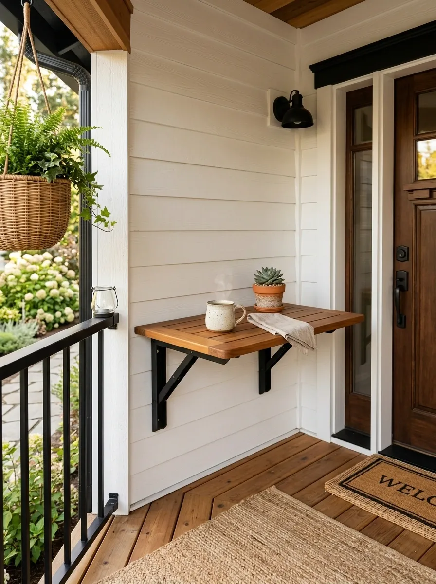 Mount a folding drop-leaf table