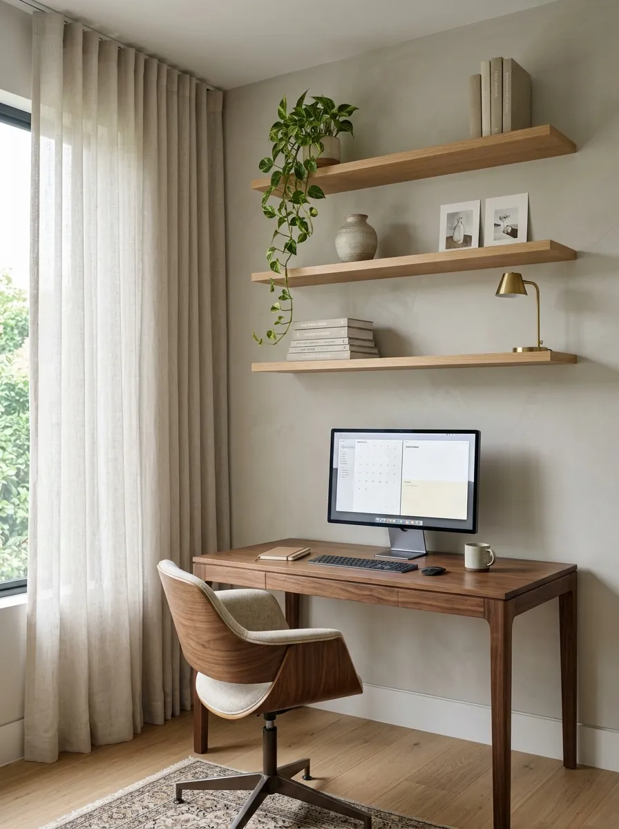 Mount Floating Shelves Strictly Above Eye Level