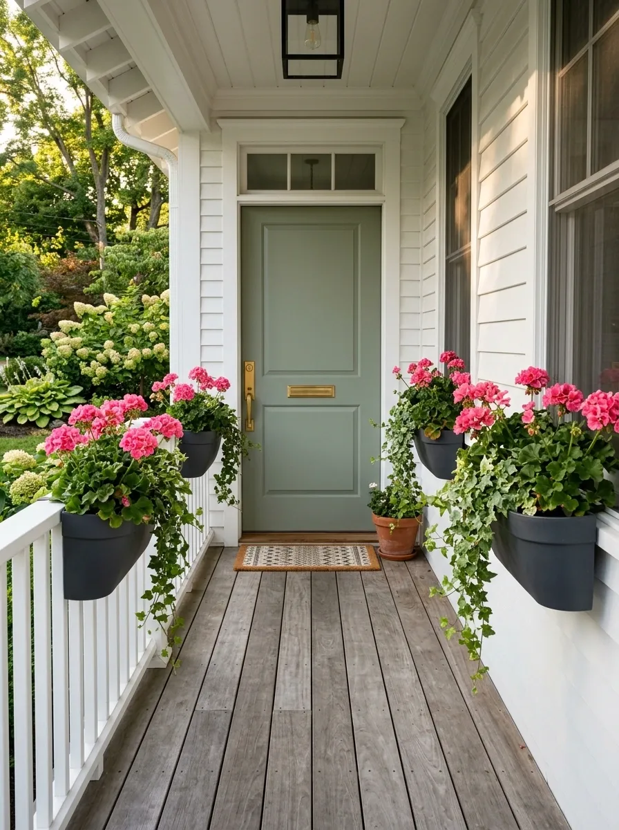 Mount planters to the railing