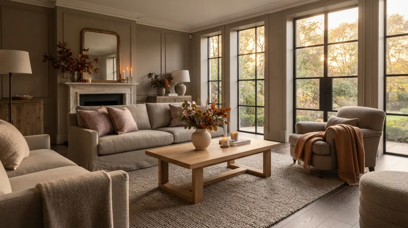 Muted Pumpkin, Dusty Rose, and Taupe