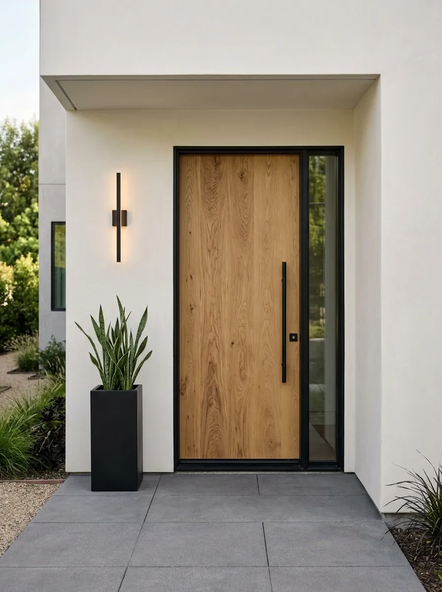 Natural Oak and Black Steel