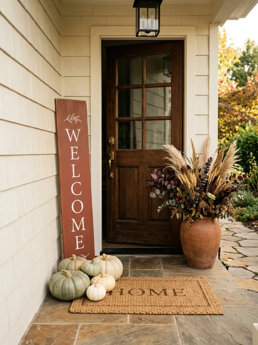 Paint a Wooden Welcome Sign in a Deep Fall Shade