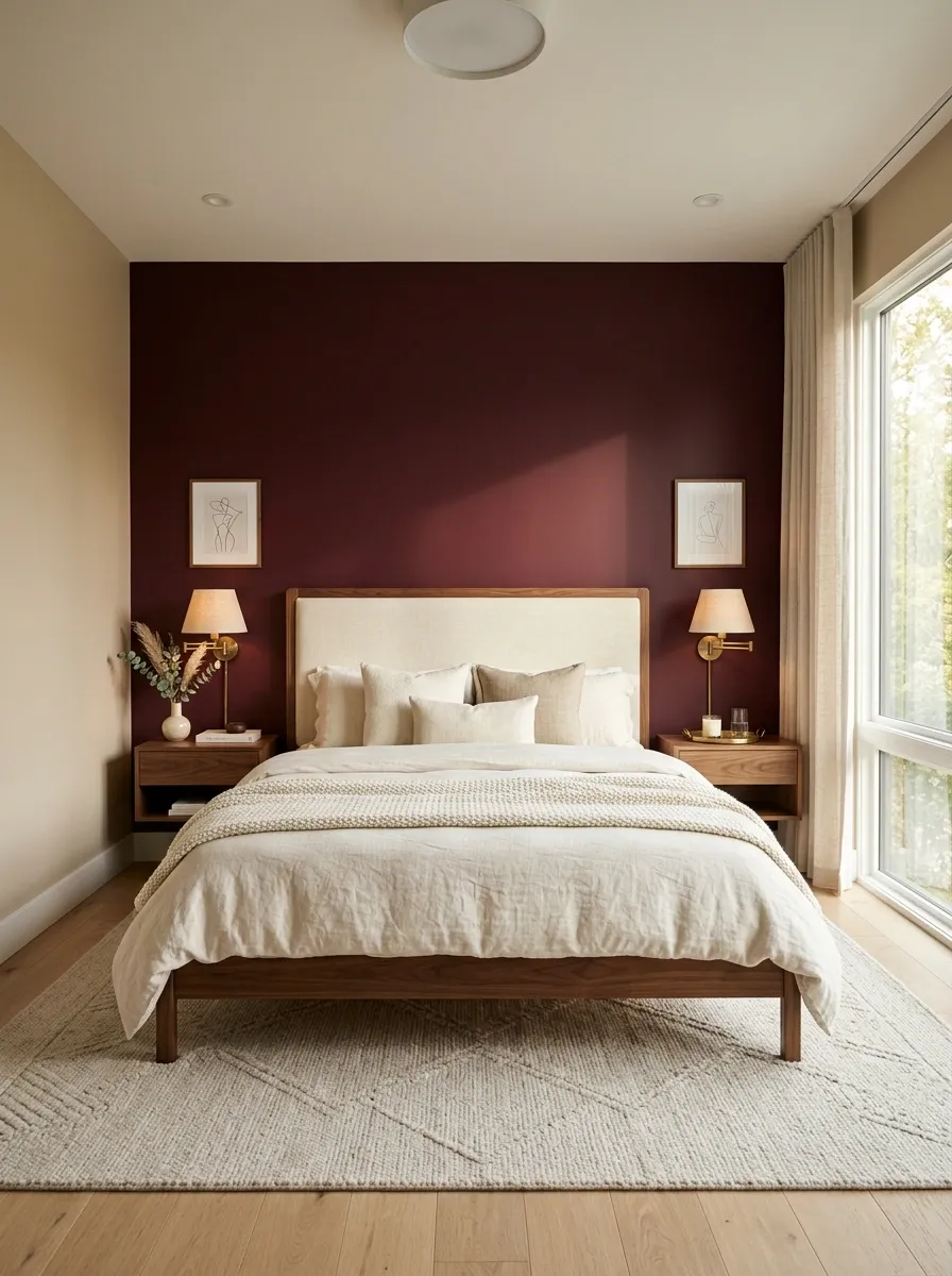 Paint One Wall in a Deep Wine Red