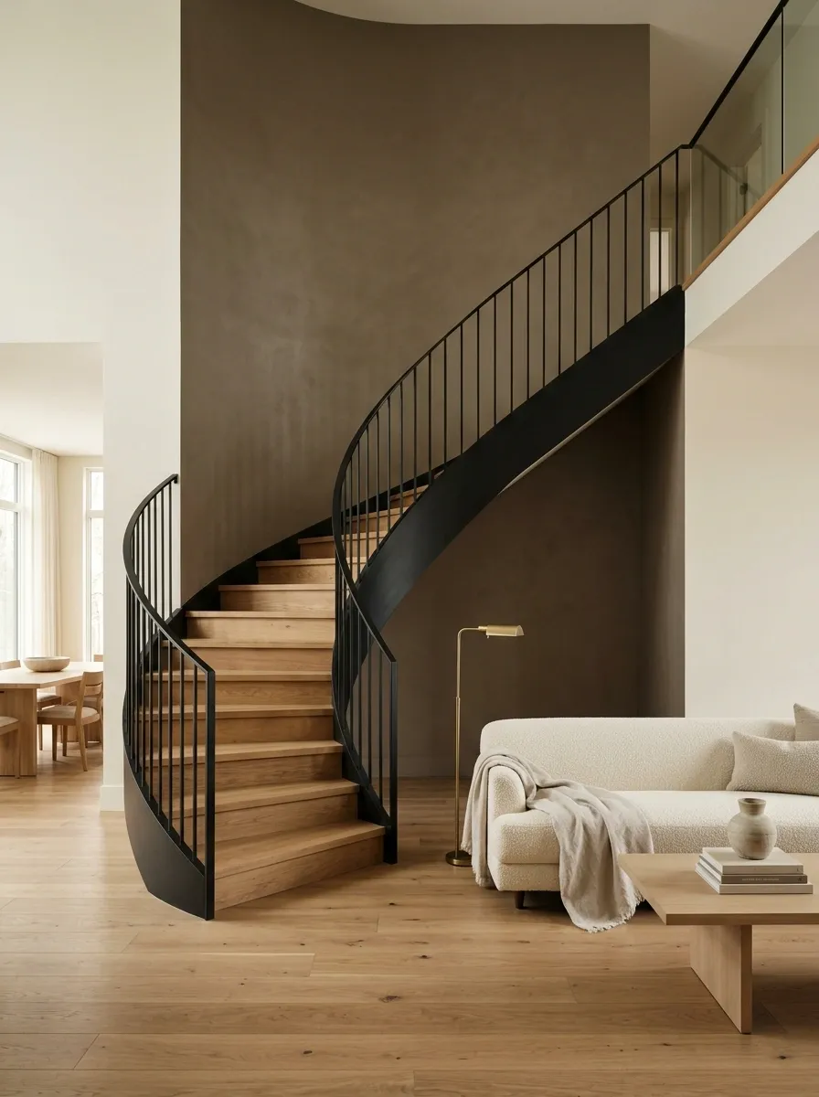 Paint the Stair Wall a Deeper Tone Than the Main Room
