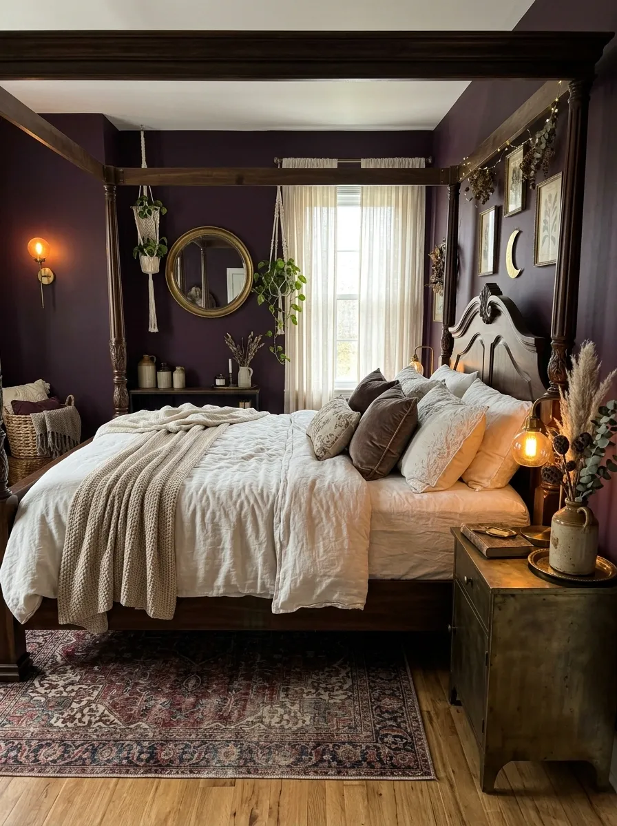 Paint the Walls a Deep Plum Instead of Basic Black