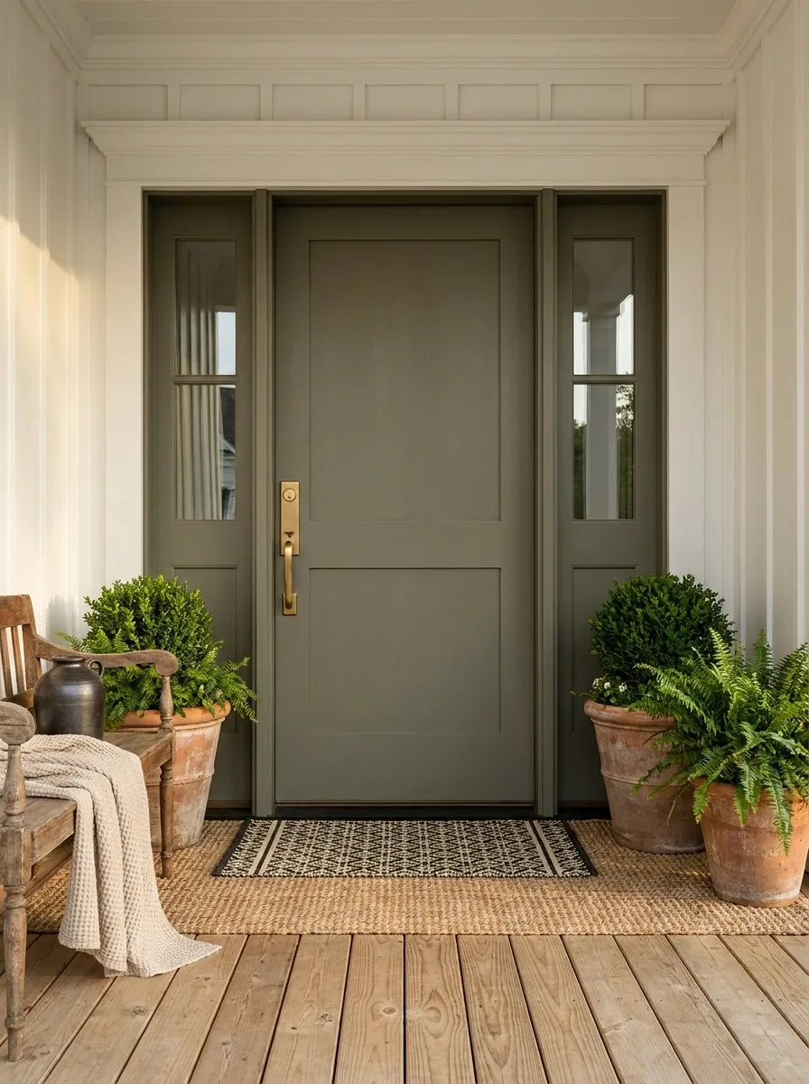 Paint Your Front Door a Grounded Earth Tone