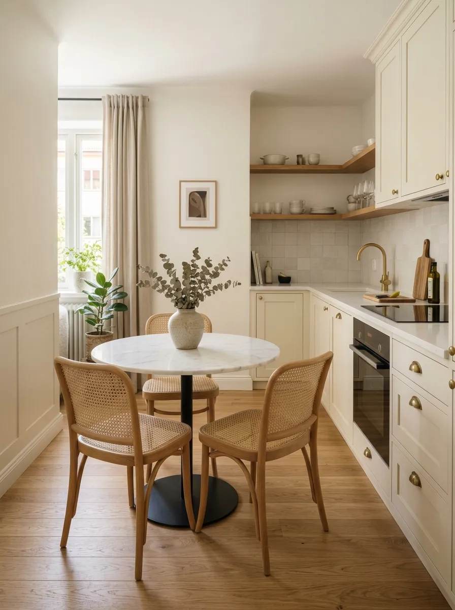 Pick a Round Table for Tight Dining Areas