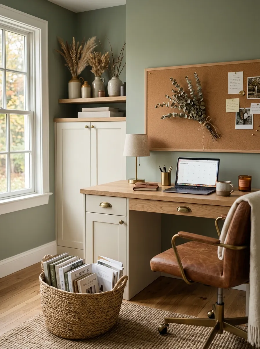 Pin dried eucalyptus to your daily corkboard