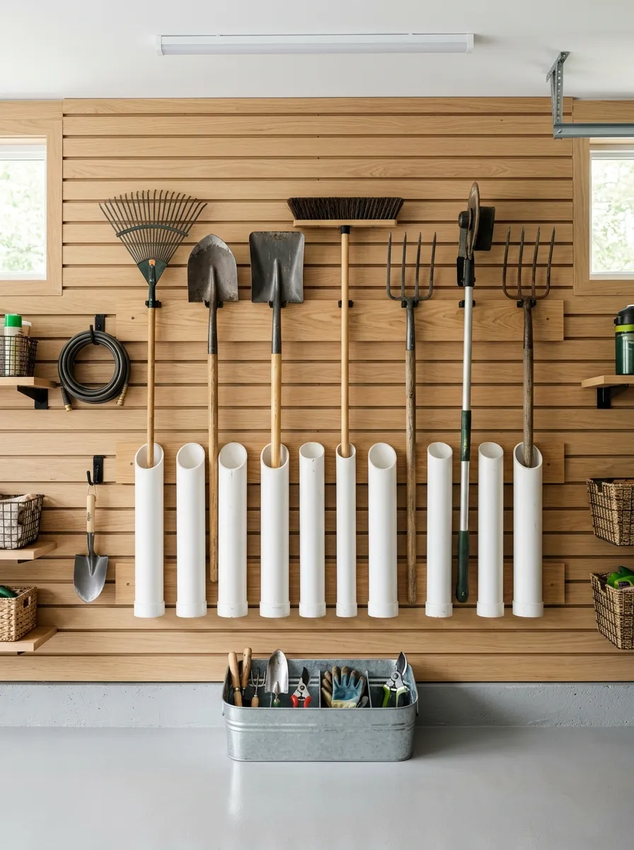 PVC Pipe Dividers for Long-Handled Tools