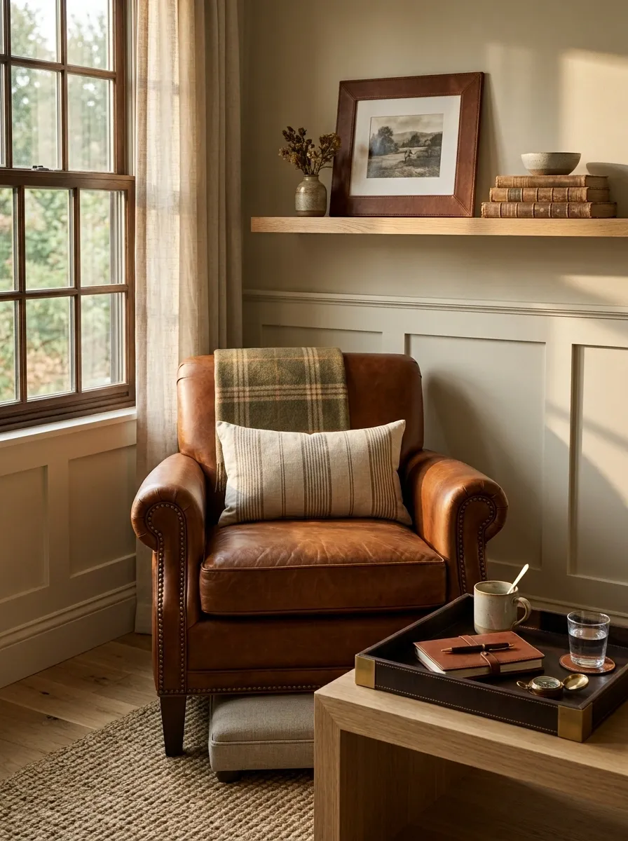 Repeat Leather in Small Details, Not More Furniture