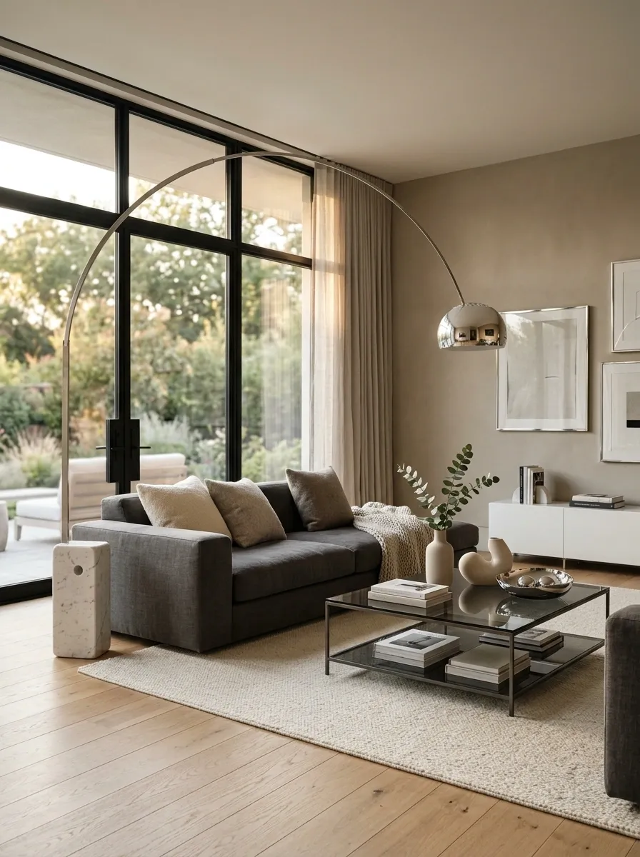 Repeat One Chrome Finish Across the Room and Stop There