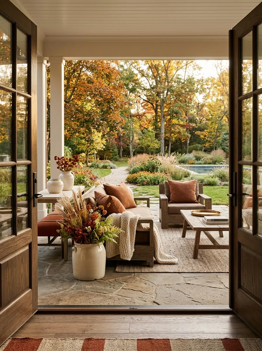 Repeat the Same Fall Palette From the Porch Into the Backyard