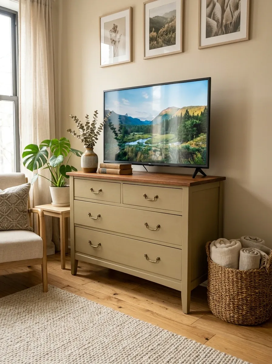 Repurpose a Dresser as a TV Stand