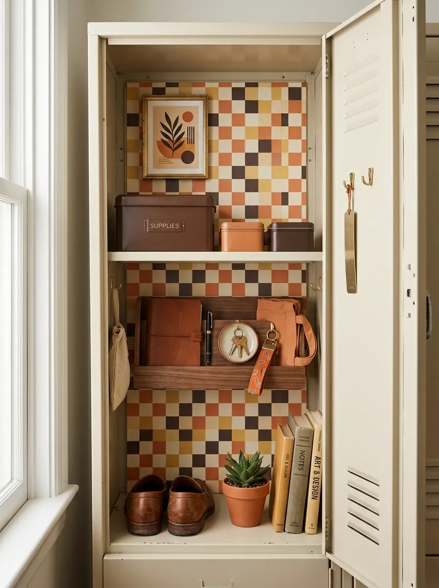 Retro Checkerboard Locker