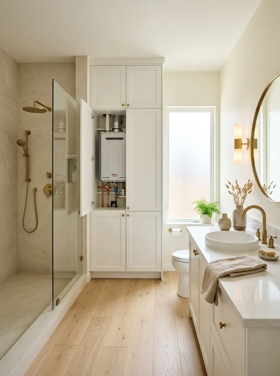 Run a Tankless Water Heater Off the Upstairs Line