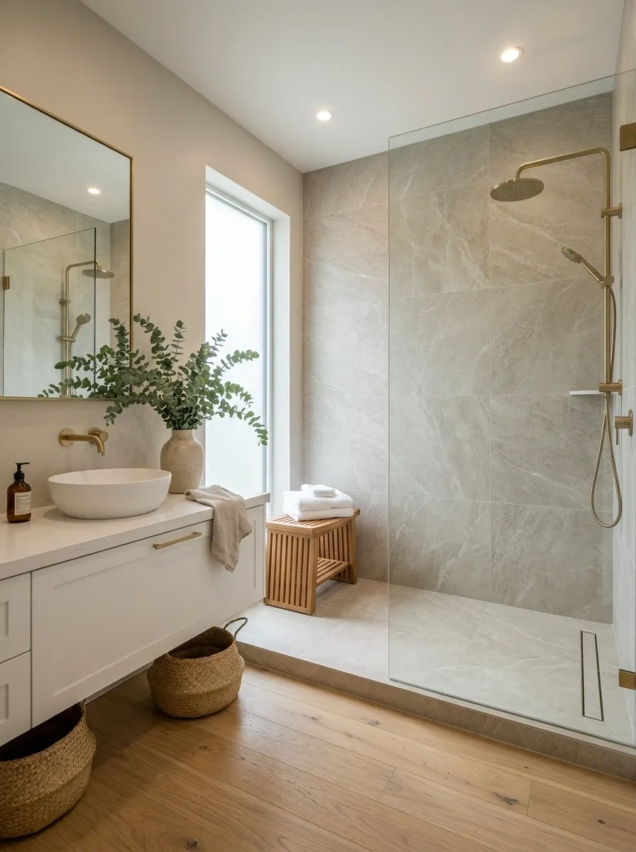 Run Large-Format Tile From Floor to Shower Wall