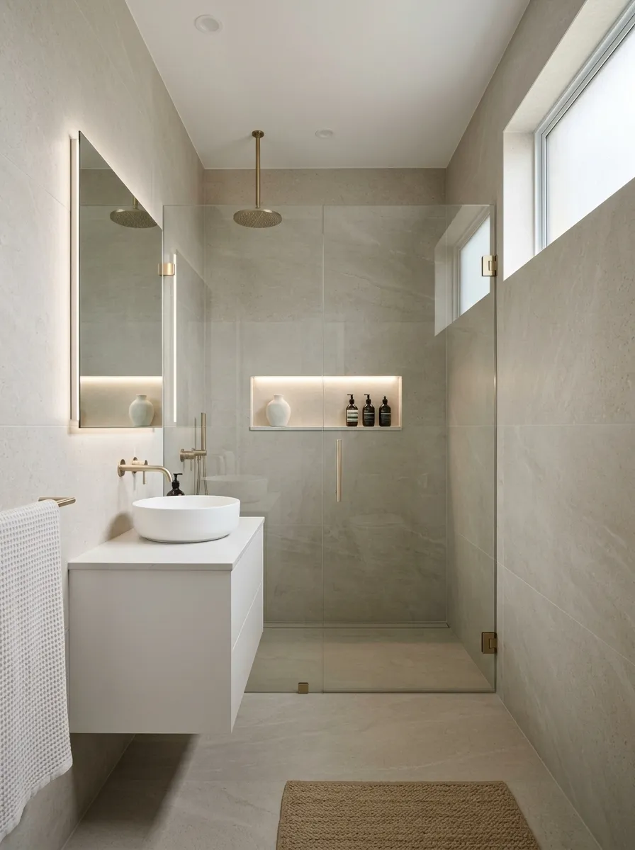 Run Large-Format Tiles from Floor Straight Up the Wall