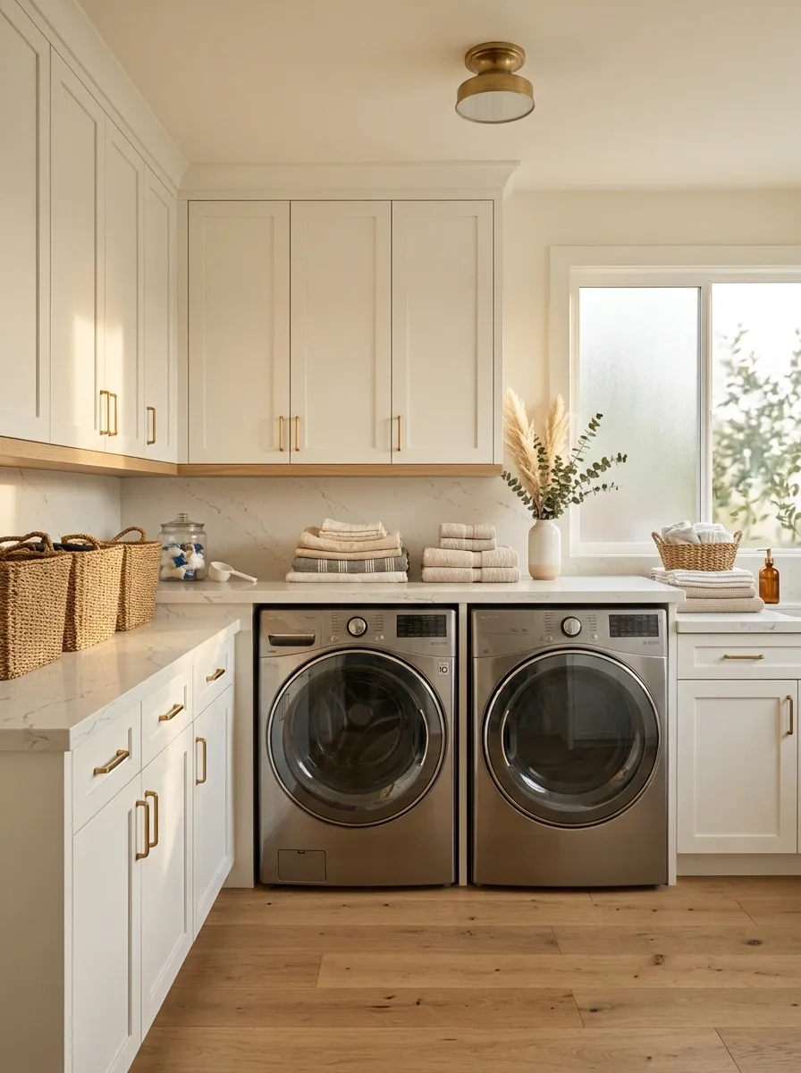 Run One Long Counter Across a Side-By-Side Laundry Setup