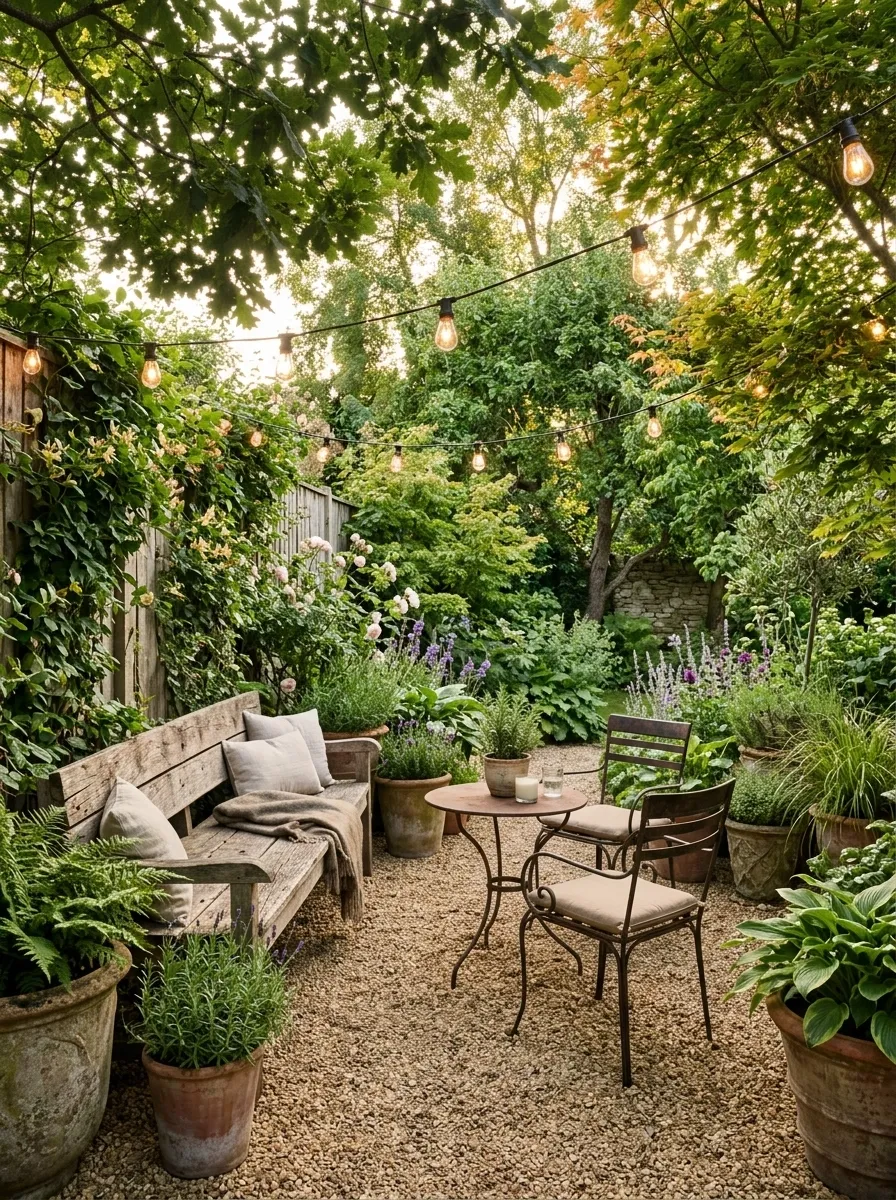 Rustic Backyard With Reclaimed-Wood Character