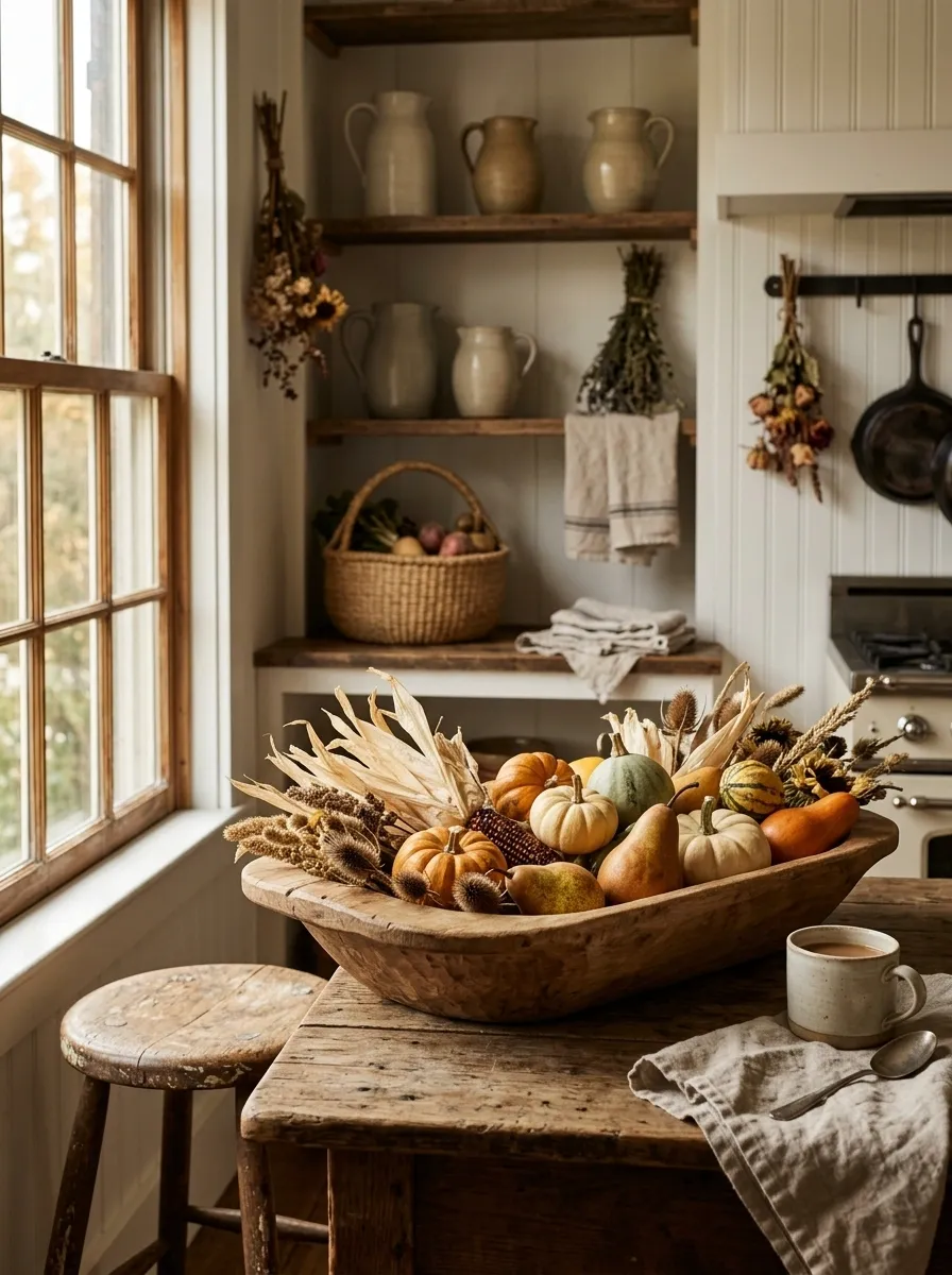 Rustic Market Basket Style Dough Bowl