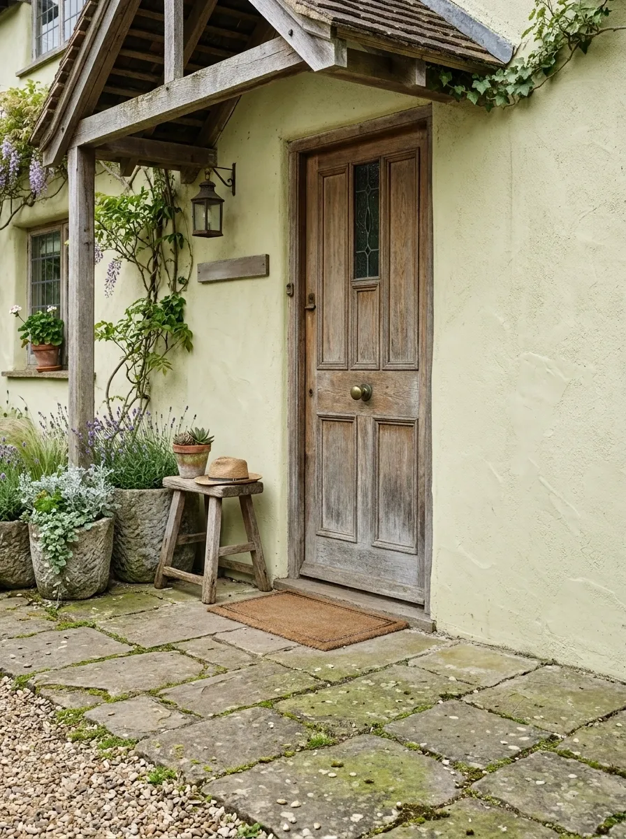 Rustic Stone Planters With Lavender