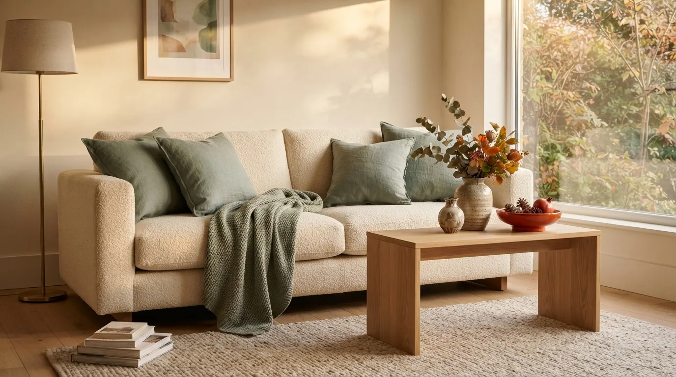 Sage Green, Rust Orange, and Warm Cream