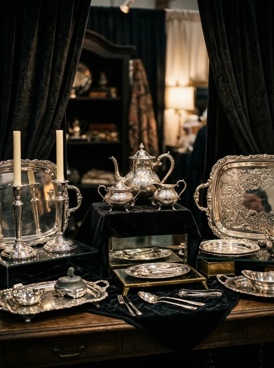 Silver and Velvet Jewel Box