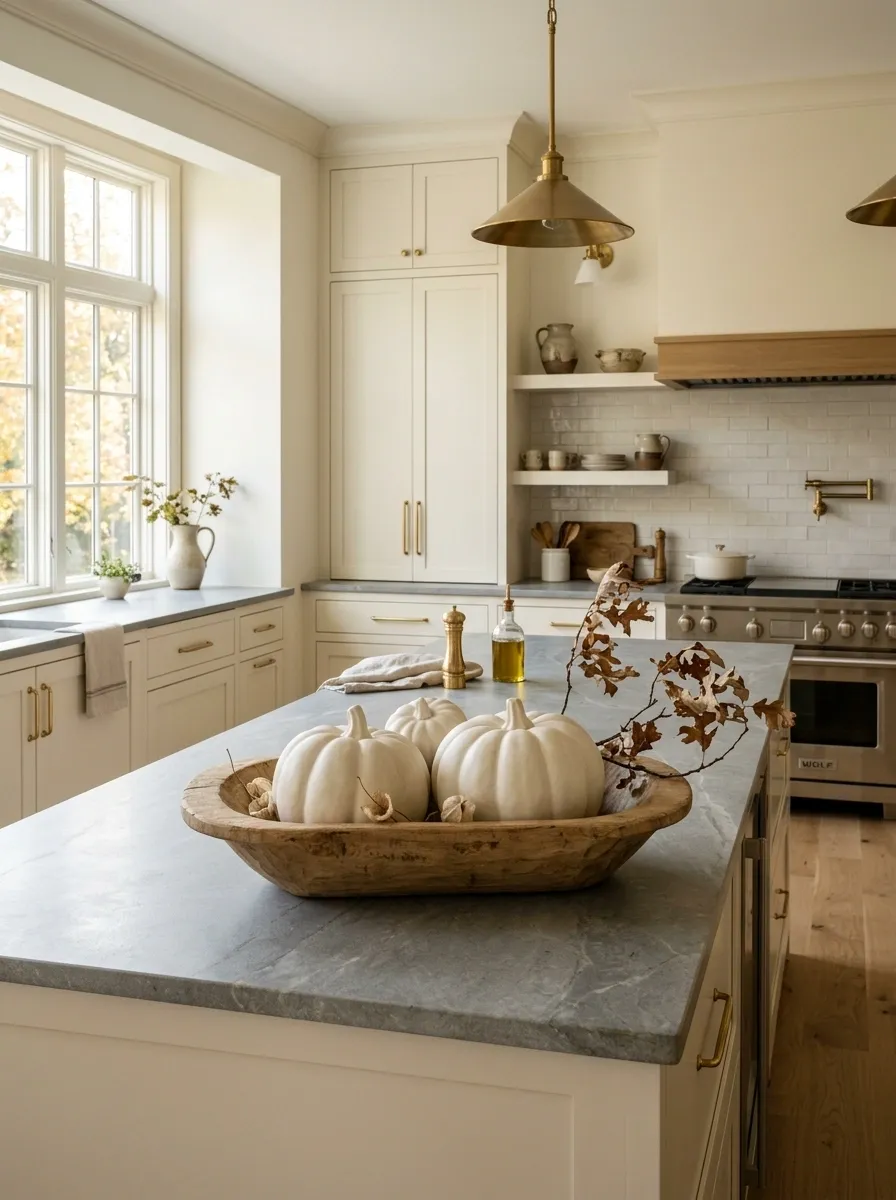 Simple Fall Dough Bowl With Three Sculptural Elements