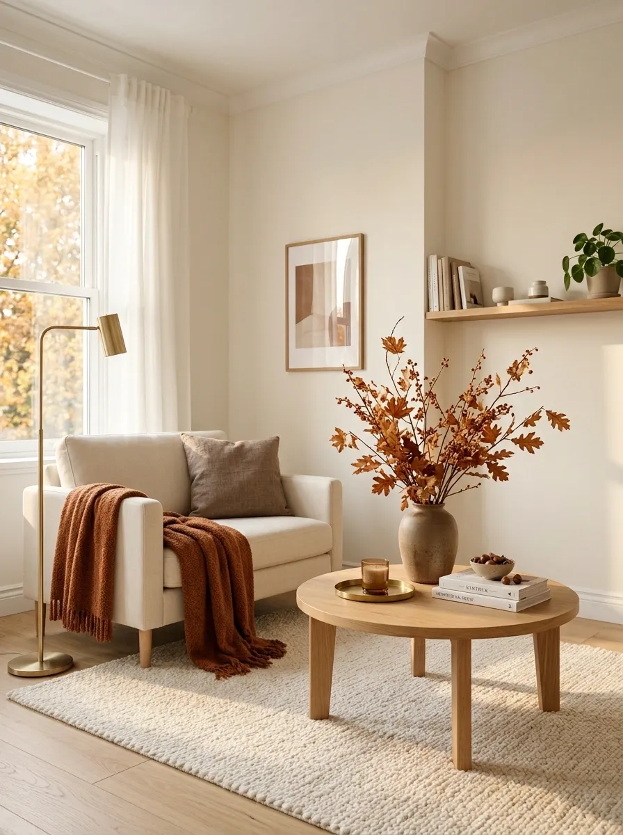 Small Apartment Living Room With Compact Autumn Styling