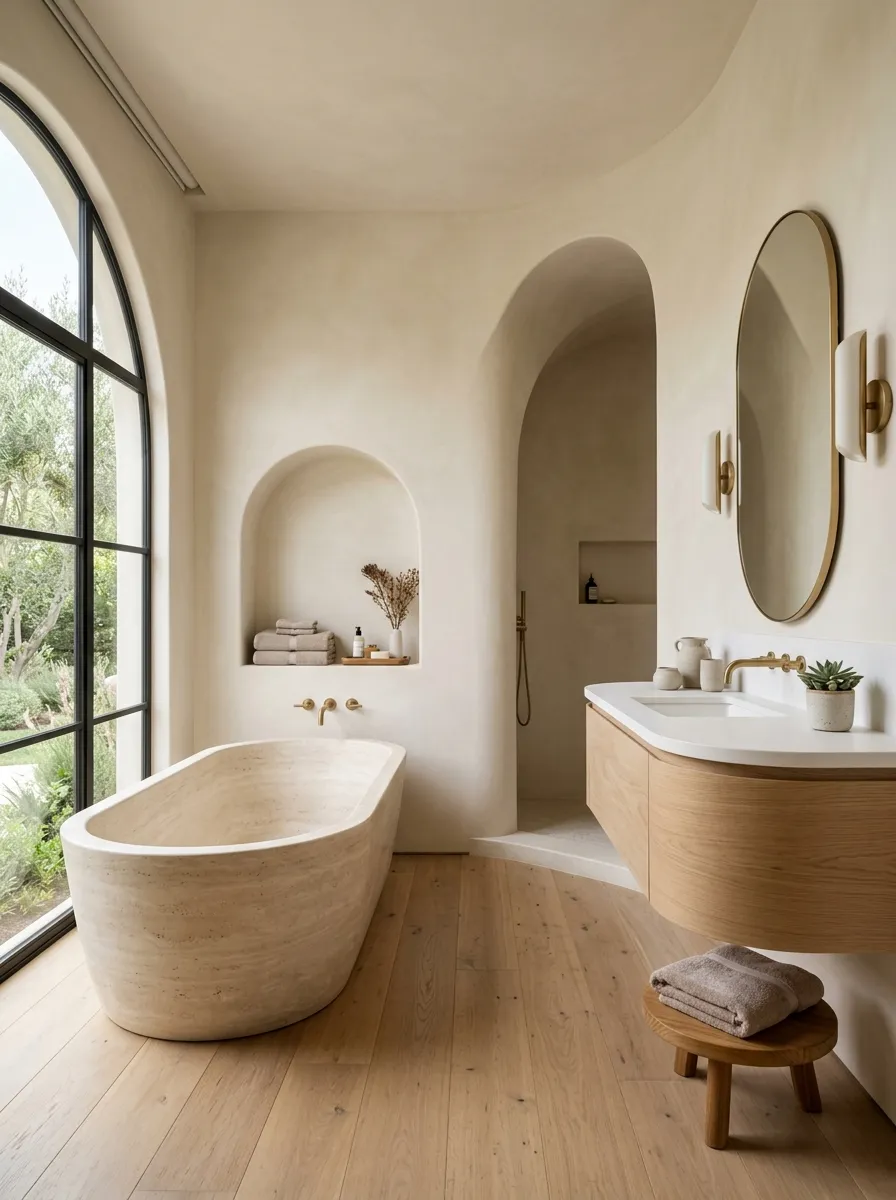 Soft Curves Are Replacing Boxy Bathroom Everything