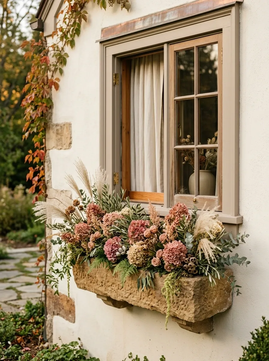 Soft Pink, Dusty Rose, and Olive Fall Box