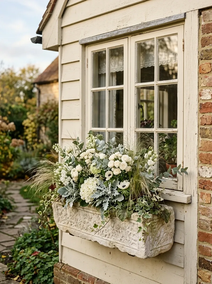 Soft White and Sage Cottage Box