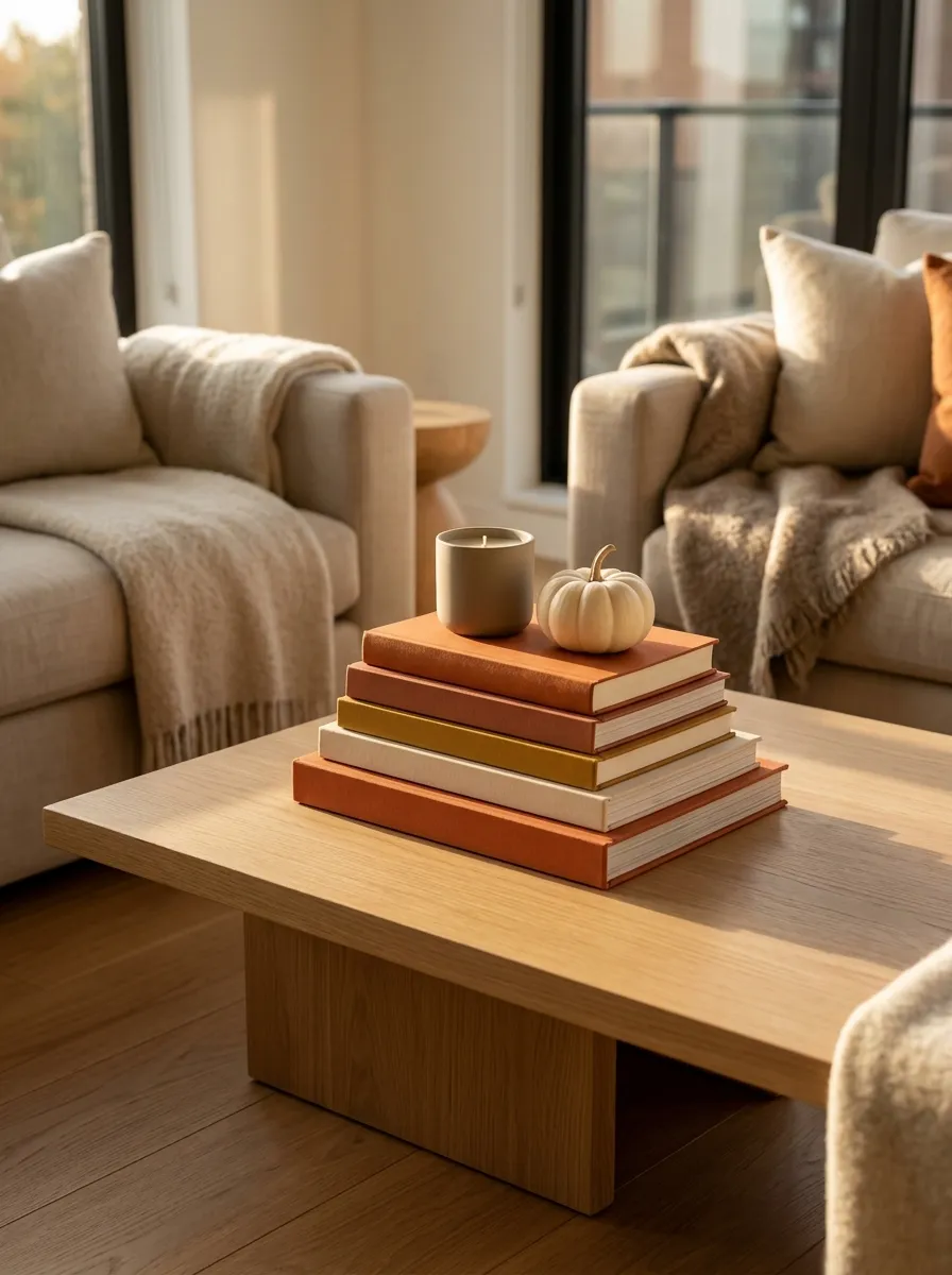 Stack Seasonal Books on the Coffee Table With Purpose