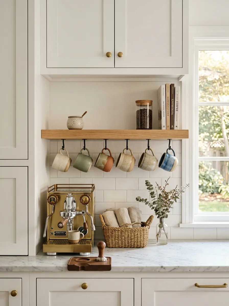 Store Mugs on Hooks Instead of Taking Up Shelf Space