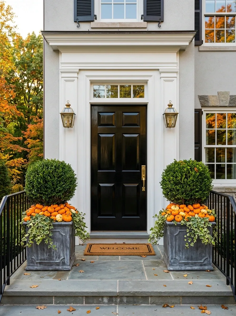 Structured Topiary with an Autumn Base