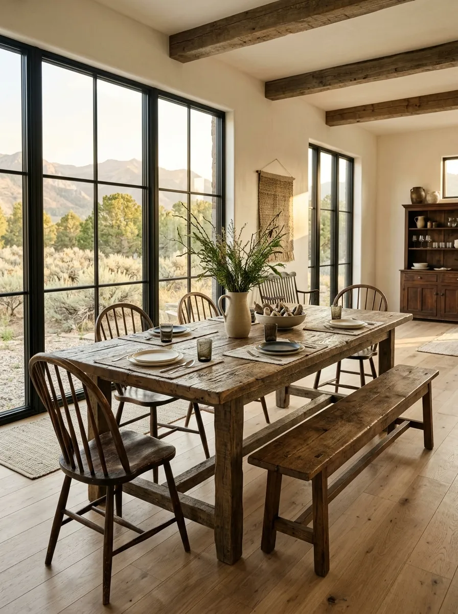 Style a Dining Room Around a Long Wood Table