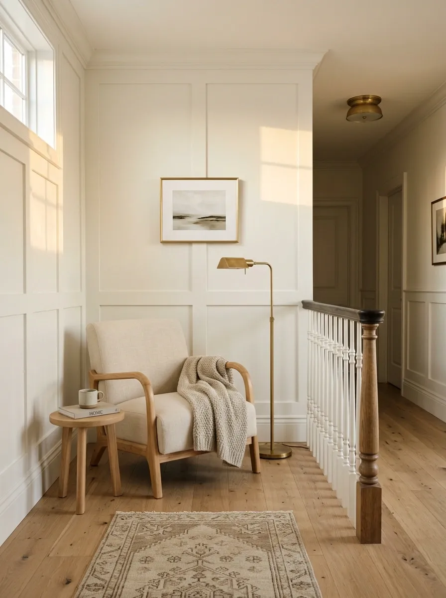 Style a Staircase Landing Around One Useful Chair